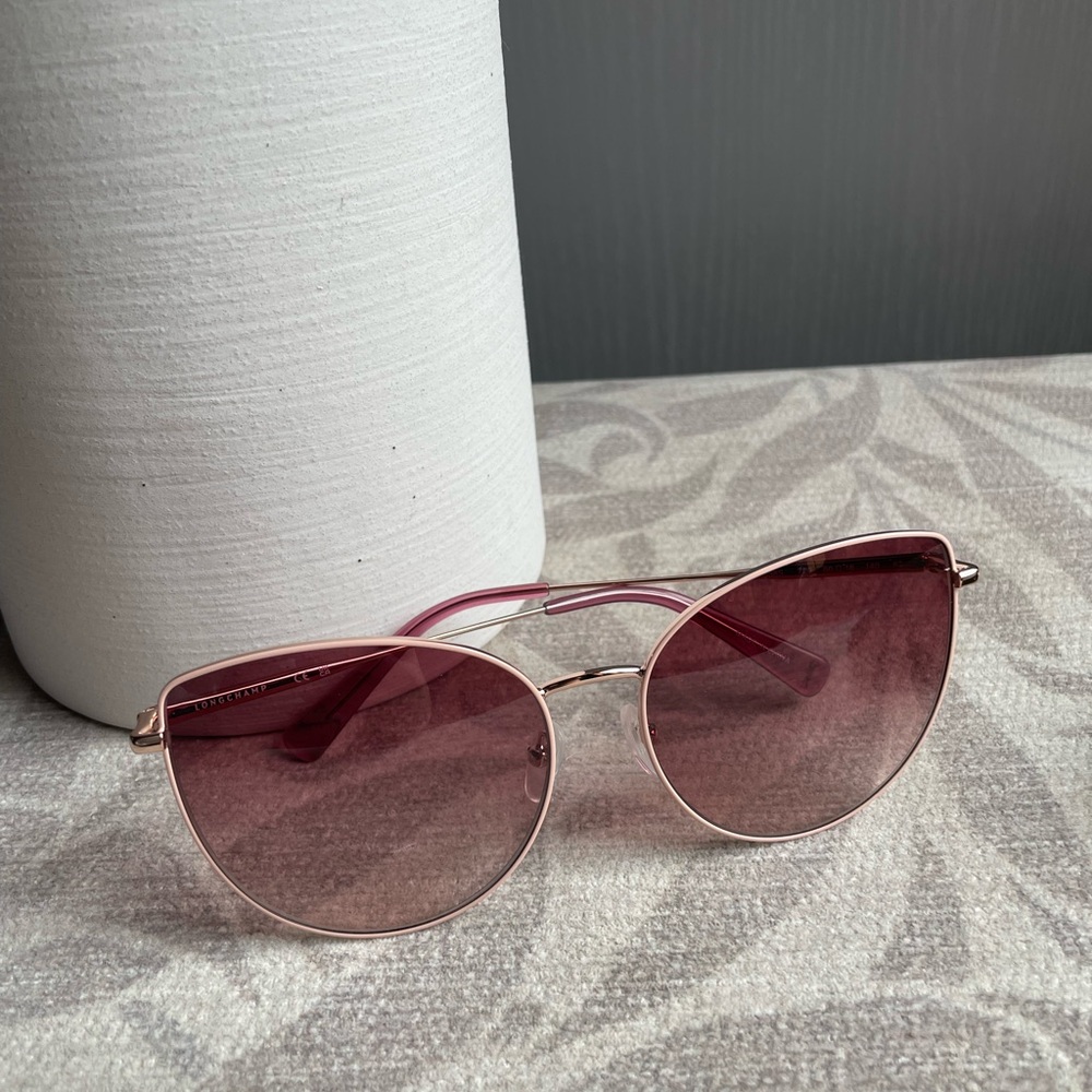 Longchamp Pink Aviator Sunglasses